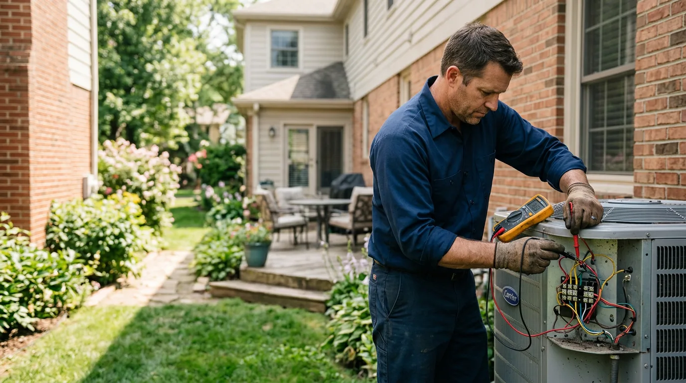 HVAC technician working near Hiland, WY